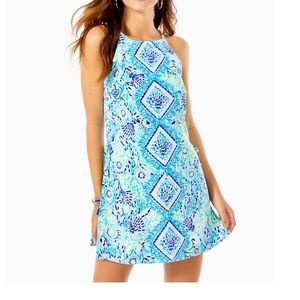 Lilly Pulitzer Pearl romper size 2 blue Ibiza open water